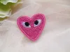 Heart-shaped eye patch embroidery patch Embroidery patch computer embroidery details Picture